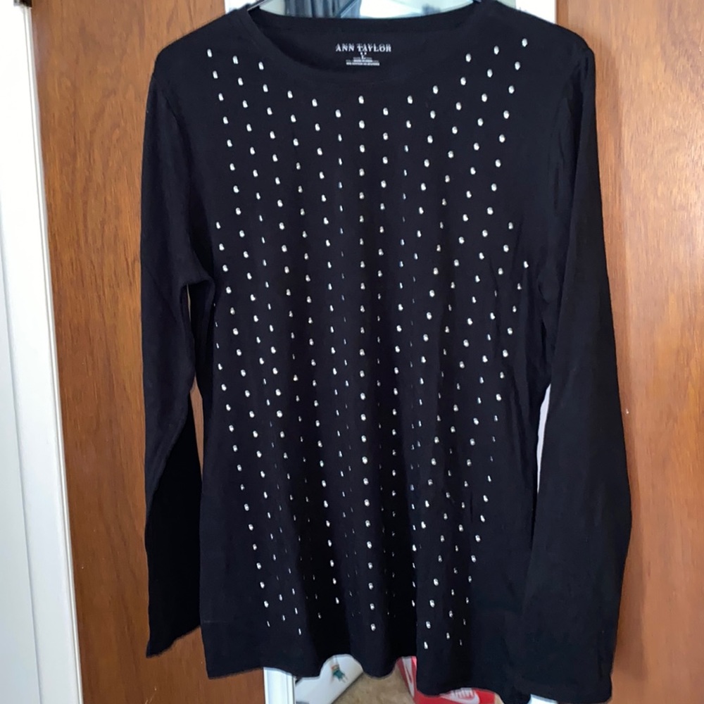 Black Ann Taylor Long Sleeve - T Studded